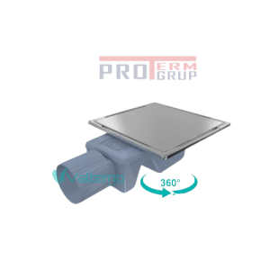 Trap dus 10x10cm Inox-S Trendy